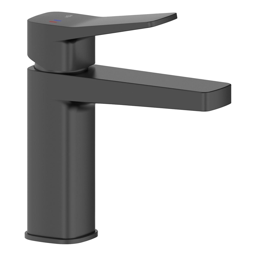 KFA Armatura 4522-825-81 - Tvättställsblandare MALAGA 17 cm, inklusive bottenventil, svart