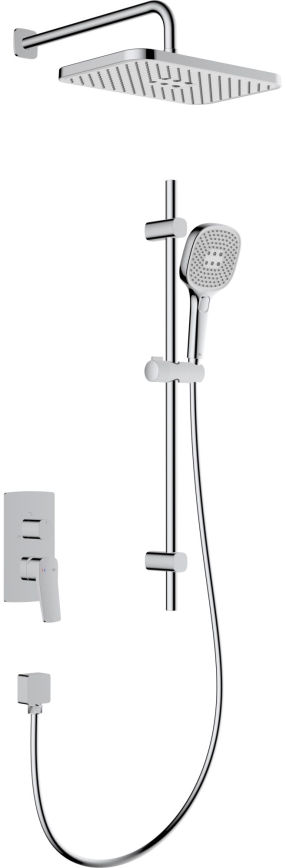 KFA Armatura 4529-301-00 - Duschset med infälld blandare MALAGA, blank krom