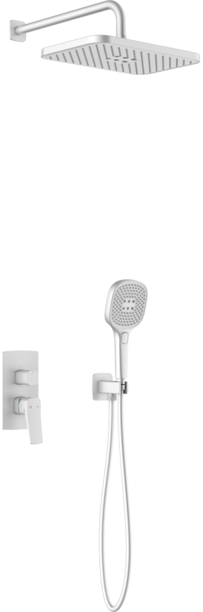 KFA Armatura 4529-501-44 - Duschset med infälld blandare MALAGA vit
