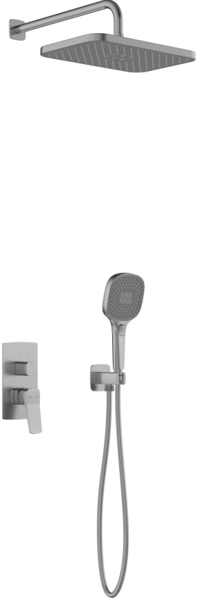 KFA Armatura 4529-501-61 - Duschset med infälld blandare MALAGA, metallgrå