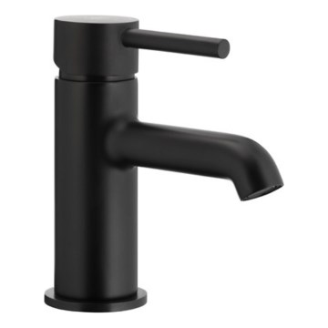 KFA Armatura 5032-815-81 - Kran till handfat + avlopp med bräddavlopp MOZA 15,2 cm matt svart