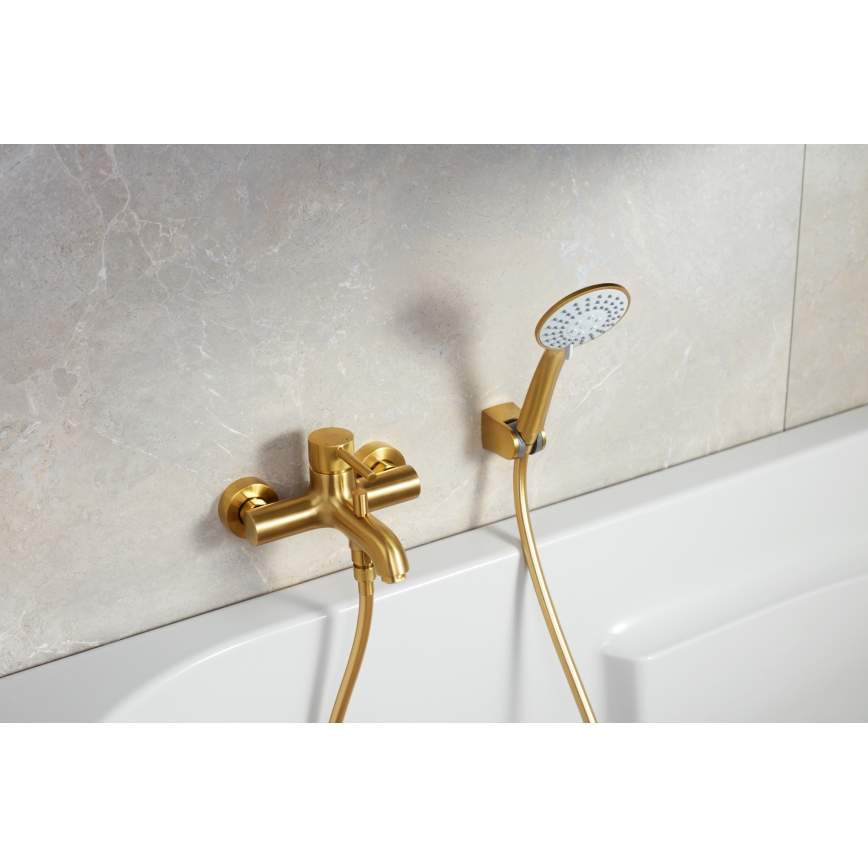 KFA Armatura 5034-010-31 - Badkarsblandare MOZA borstad guld
