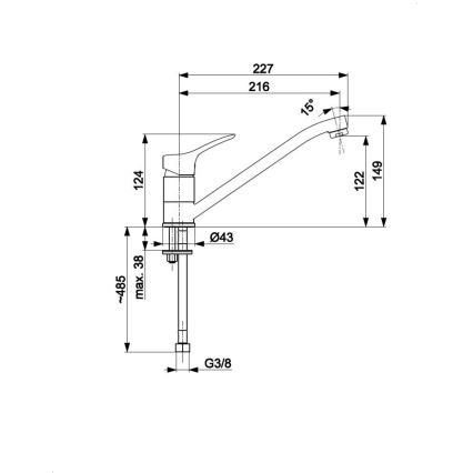 KFA Armatura 5243-915-00 - Vaskkran MORRIS skinande krom