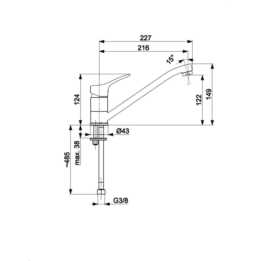 KFA Armatura 5243-915-00 - Vaskkran MORRIS skinande krom