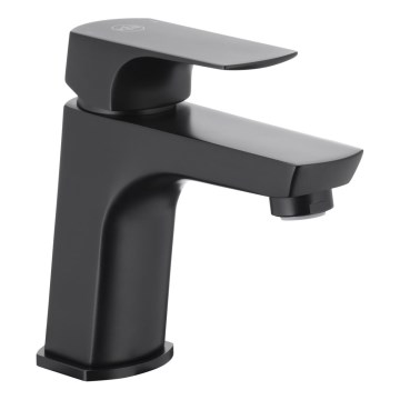 KFA Armatura 5532-815-81 - Kran till handfat + avlopp med bräddavlopp MOKAIT 13,9 cm mässing/matt svart