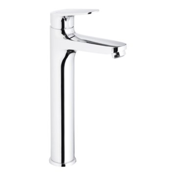 KFA Armatura 5552-712-00 - Kran till handfat + avlopp med bräddavlopp OTAVA 30,2 cm skinande krom