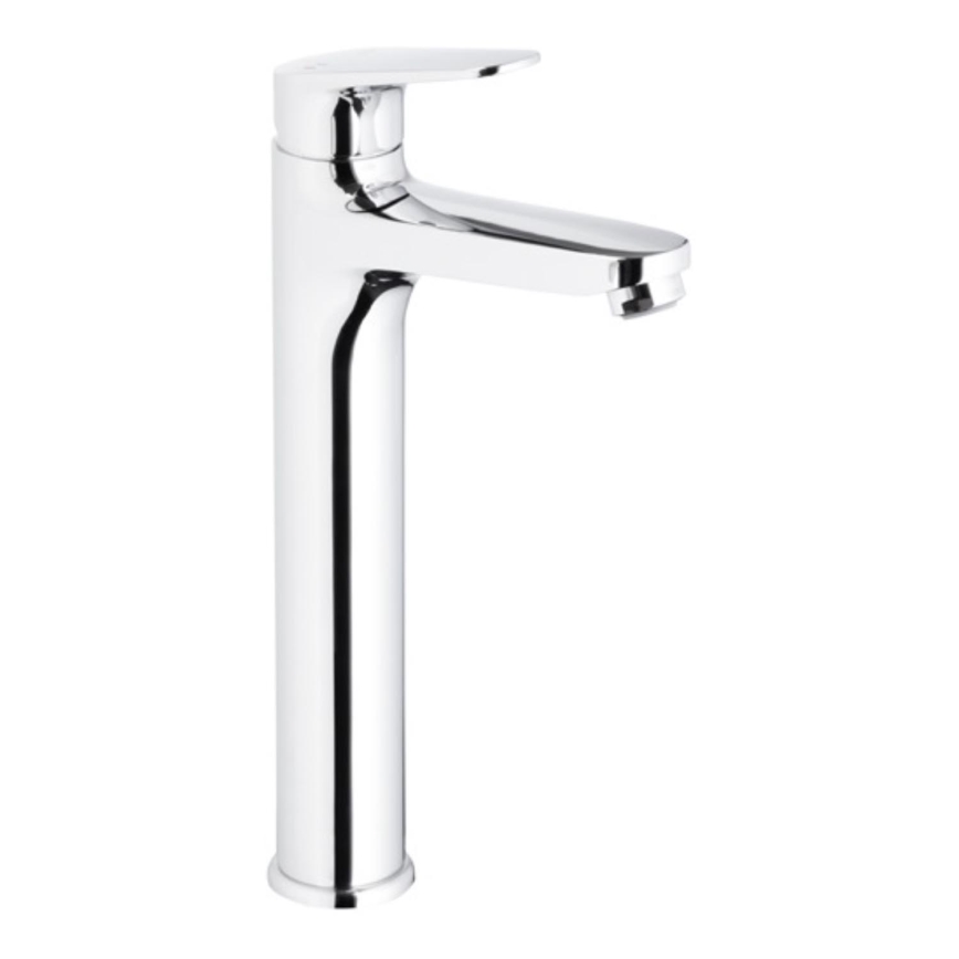 KFA Armatura 5552-712-00 - Kran till handfat + avlopp med bräddavlopp OTAVA 30,2 cm skinande krom