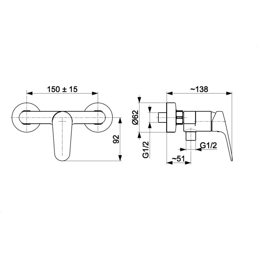 KFA Armatura 5556-010-00 - Dushkran OTAVA skinande krom