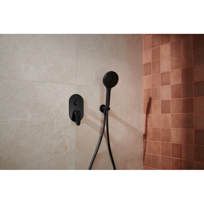 KFA Armatura 5559-501-81 - Dusch set med dold kran OTAVA matt svart