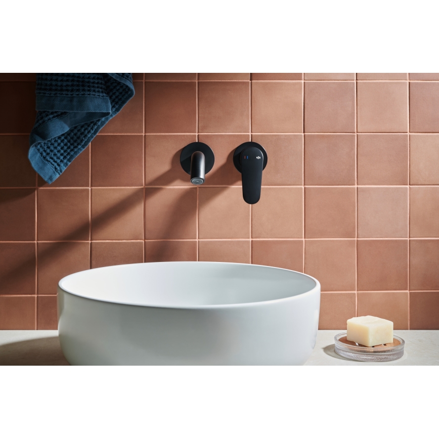 KFA Armatura 5559-810-81 - Tvättställsblandare för infällnad OTAVA matt svart