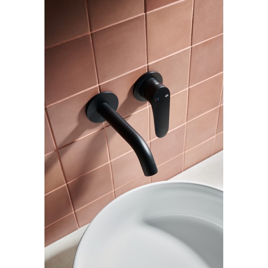 KFA Armatura 5559-810-81 - Tvättställsblandare för infällnad OTAVA matt svart