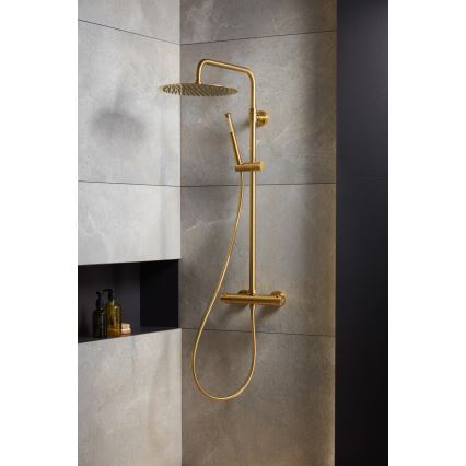 KFA Armatura 5736-920-31 - Dusch set med termostatkran MOZA mark guld