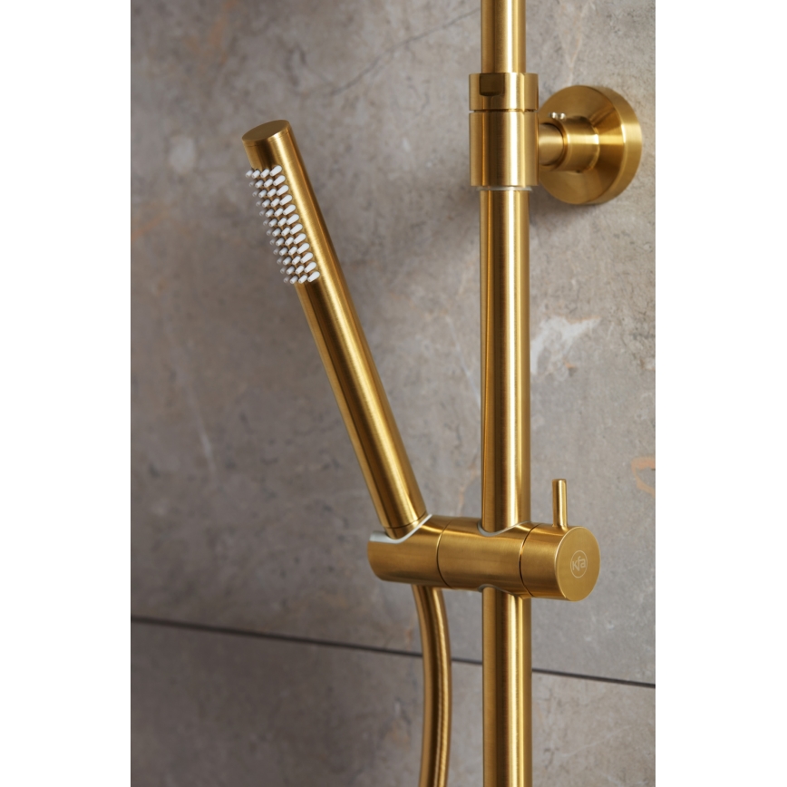 KFA Armatura 5736-920-31 - Dusch set med termostatkran MOZA mark guld