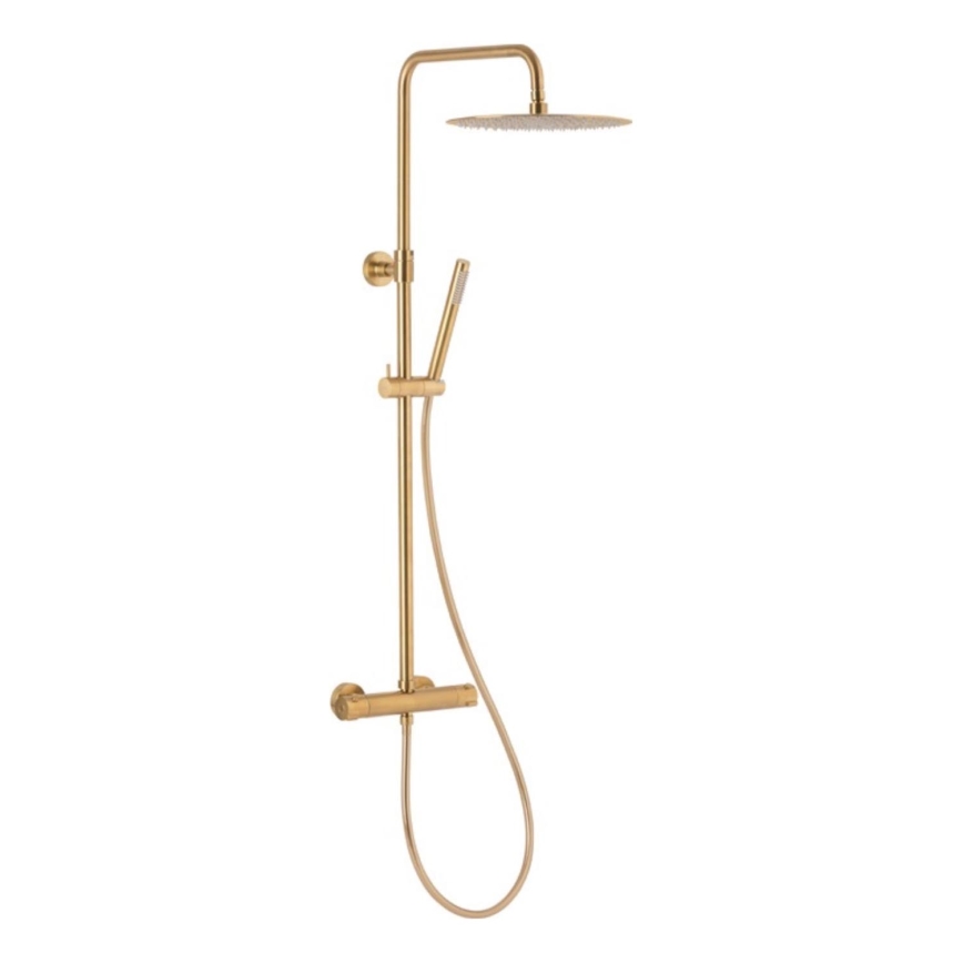 KFA Armatura 5736-920-31 - Dusch set med termostatkran MOZA mark guld