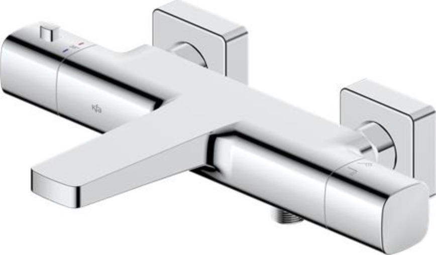 KFA Armatura 5754-010-00 - MALAGA termostatisk badkarsblandare, blank krom
