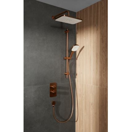 KFA Armatura 5759-301-34 - Duschset med termostatisk infälld blandare MALAGA roséguld