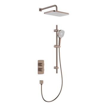KFA Armatura 5759-301-34 - Duschset med termostatisk infälld blandare MALAGA roséguld