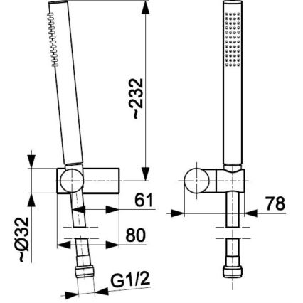 KFA Armatura 841-225-00 - Dusch set MOZA rostfri