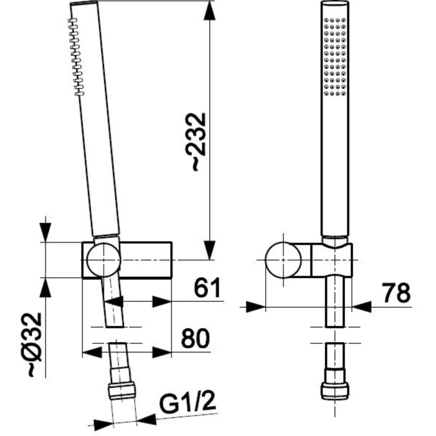 KFA Armatura 841-225-00 - Dusch set MOZA rostfri