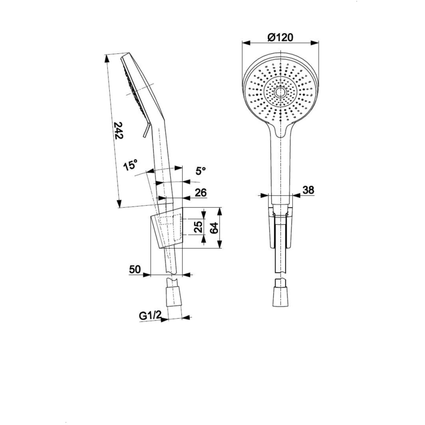 KFA Armatura 841-245-00 - Dusch set OTAVA skinande krom