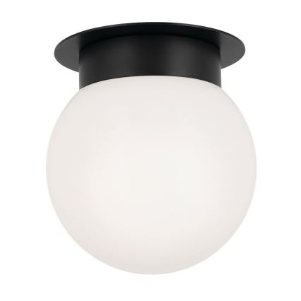 Kichler - Taklampa ALBERS 1xE27/40W/230V diam. 20,3 cm svart
