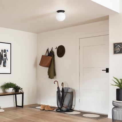 Kichler - Taklampa ALBERS 1xE27/40W/230V diam. 20,3 cm svart