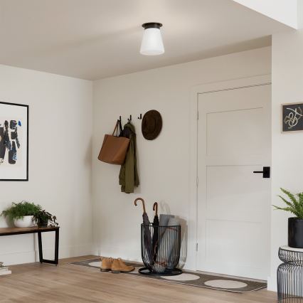 Kichler - Taklampa ALBERS 1xE27/40W/230V Ø 21,6 cm svart
