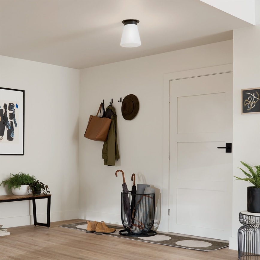 Kichler - Taklampa ALBERS 1xE27/40W/230V Ø 21,6 cm svart