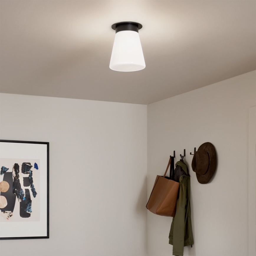 Kichler - Taklampa ALBERS 1xE27/40W/230V Ø 21,6 cm svart