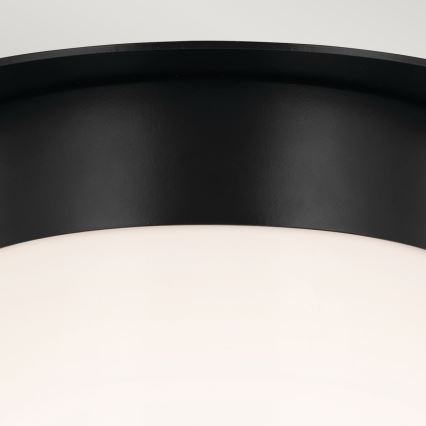 Kichler - Taklampa ALBERS 1xE27/40W/230V Ø 21,6 cm svart