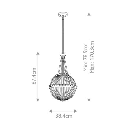 Kichler - Pendelkrona ASTER 3xE14/60W/230V