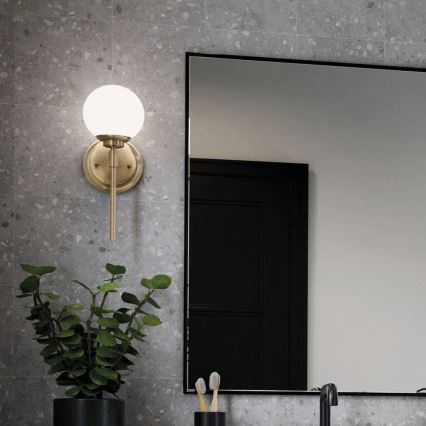 Kichler - LED Vägglampa för badrum BENNO 1xG9/3W/230V IP44 mässing