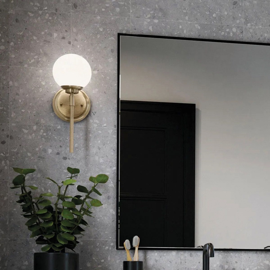 Kichler - LED Vägglampa för badrum BENNO 1xG9/3W/230V IP44 mässing