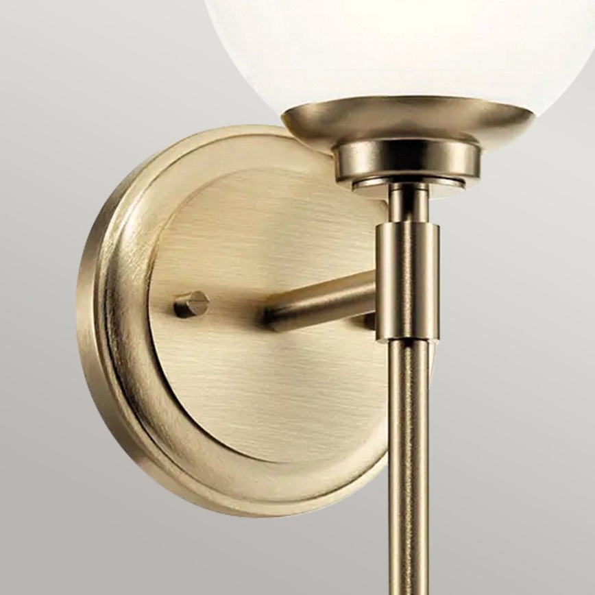 Kichler - LED Vägglampa för badrum BENNO 1xG9/3W/230V IP44 mässing