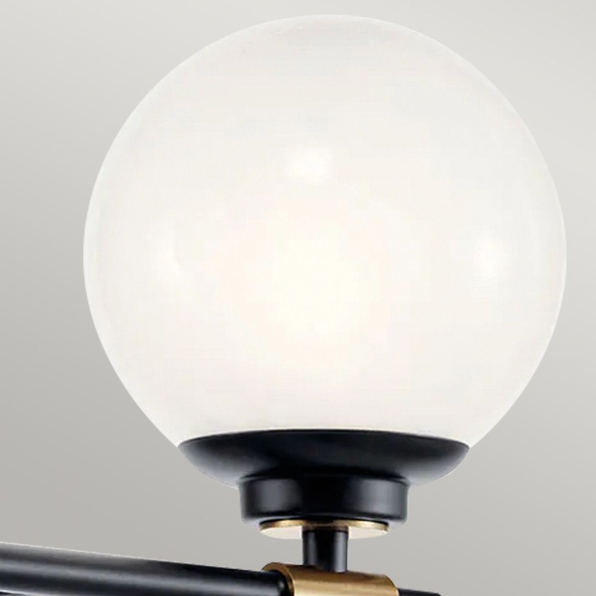 Kichler - LED-badrumsvägglampa BENNO 2xLED/3W/230V svart/guld IP44
