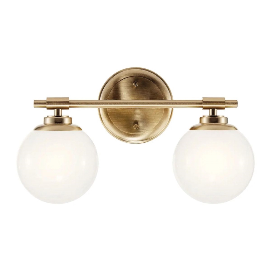 Kichler - LED Vägglampa för badrum BENNO 2xG9/3W/230V IP44 mässing