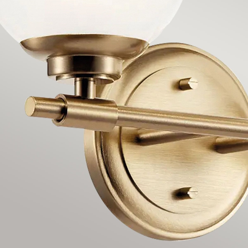 Kichler - LED Vägglampa för badrum BENNO 2xG9/3W/230V IP44 mässing