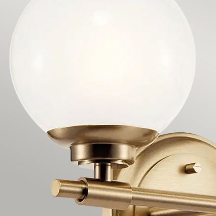 Kichler - LED Vägglampa för badrum BENNO 2xG9/3W/230V IP44 mässing