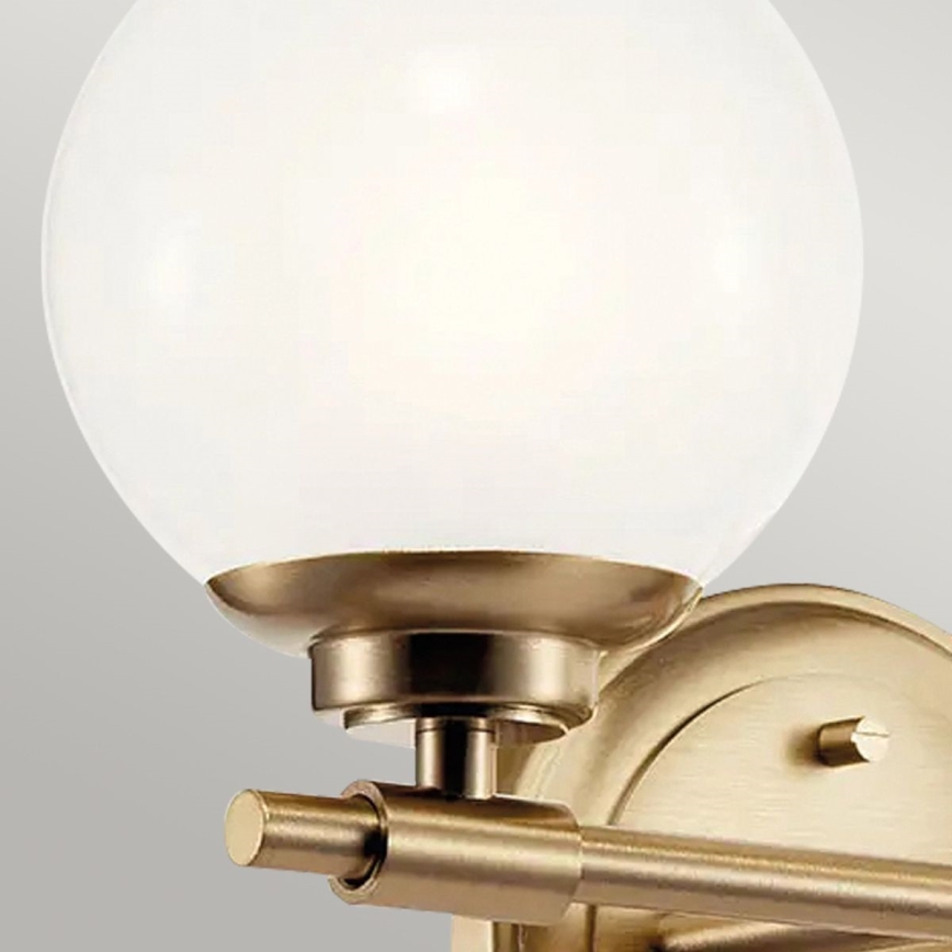 Kichler - LED Vägglampa för badrum BENNO 2xG9/3W/230V IP44 mässing