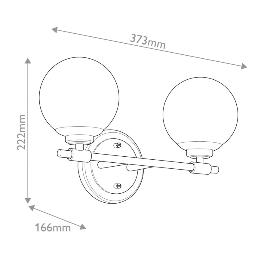 Kichler - LED Vägglampa för badrum BENNO 2xG9/3W/230V IP44 mässing