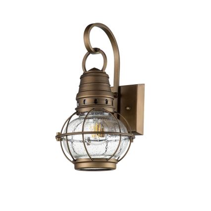 Kichler - Utomhusvägglampa BRIDGE POINT 1xE27/60W/230V IP44 mässing