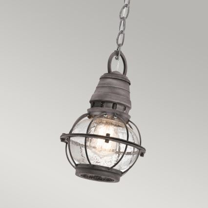 Kichler - Utomhus ljuskrona på kedja BRIDGE POINT 1xE27/60W/230V IP44