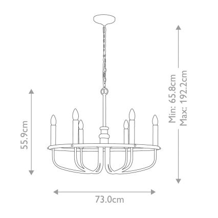 Kichler - Ljuskrona på kedja CAPITOL HILL 6xE14/40W/230V