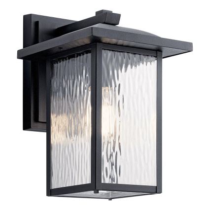 Kichler - Utomhusvägglampa CAPPANNA M 1xE27/60W/230V IP44 svart