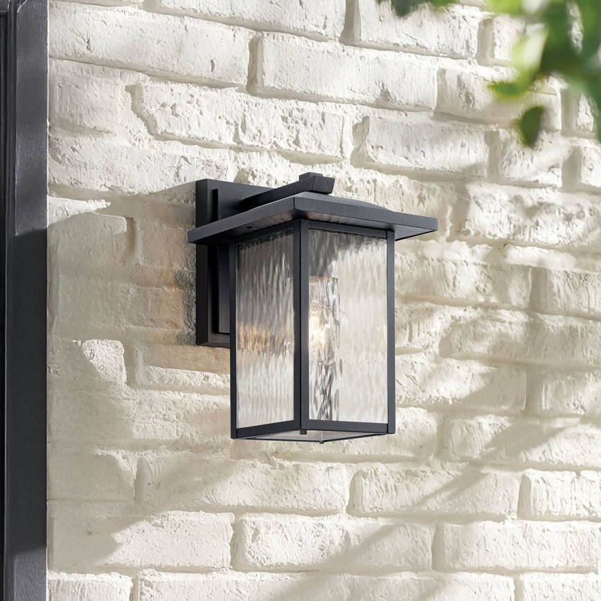 Kichler - Vägglampa för utomhusbruk CAPPANNA 1xE27/60W/230V IP44 svart
