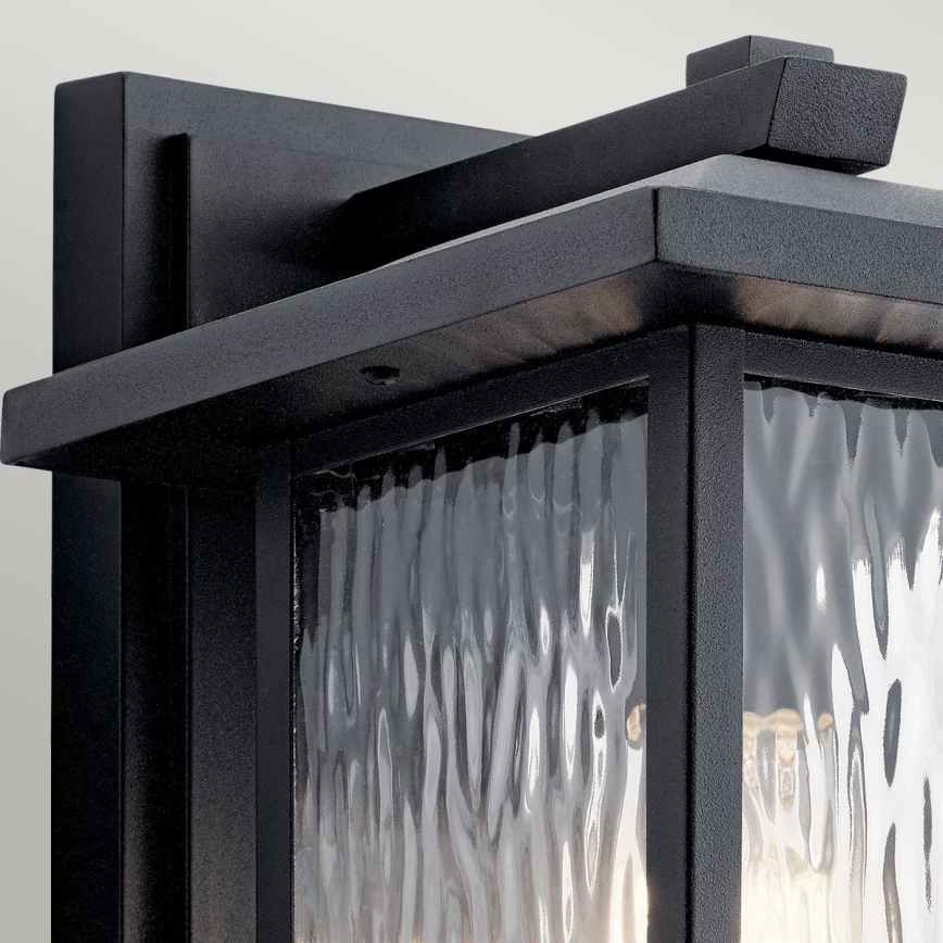 Kichler - Vägglampa för utomhusbruk CAPPANNA 1xE27/60W/230V IP44 svart