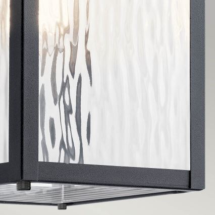 Kichler - Vägglampa för utomhusbruk CAPPANNA 1xE27/60W/230V IP44 svart
