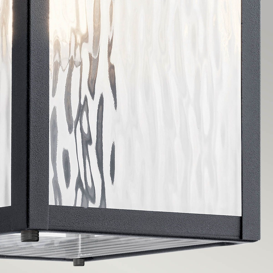 Kichler - Vägglampa för utomhusbruk CAPPANNA 1xE27/60W/230V IP44 svart