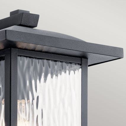 Kichler - Vägglampa för utomhusbruk CAPPANNA 1xE27/60W/230V IP44 svart