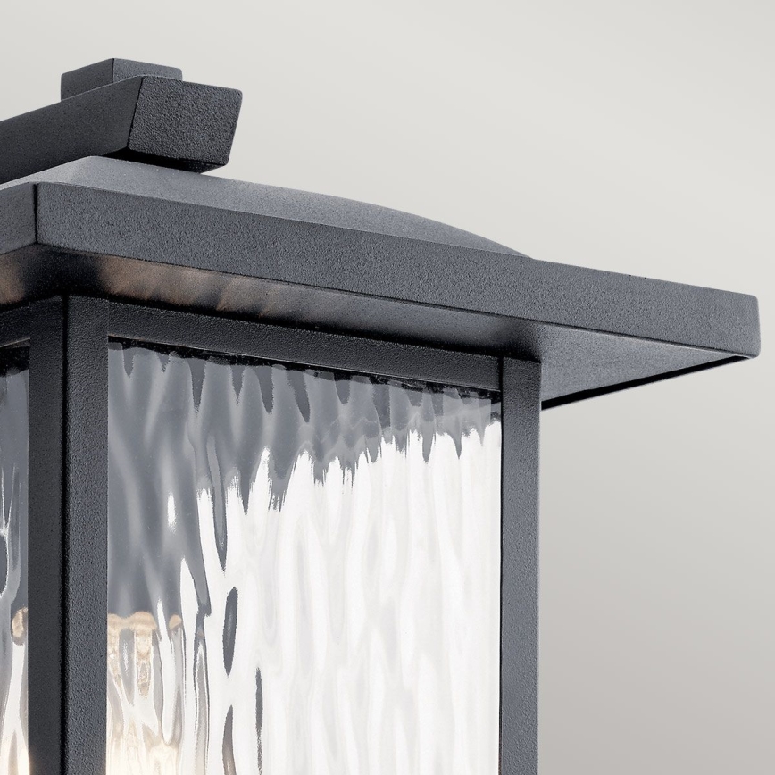 Kichler - Vägglampa för utomhusbruk CAPPANNA 1xE27/60W/230V IP44 svart